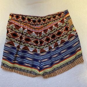 Multicolored Patterned Shorts